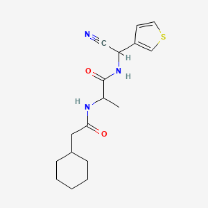 N-[cyano(thiophen-3-yl)methyl]-2-(2-cyclohexylacetamido)propanamide