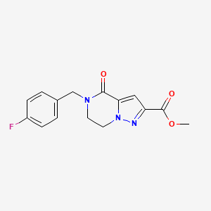 Methyl 5-(4-fluorobenzyl)-4-oxo-4,5,6,7-tetrahydropyrazolo[1,5-a]pyrazine-2-carboxylate