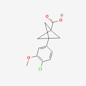 3-(4-Chloro-3-methoxyphenyl)bicyclo[1.1.1]pentane-1-carboxylic acid
