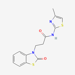 molecular formula C14H13N3O2S2 B3016596 N-(4-methyl-2-thiazolyl)-3-(2-oxo-1,3-benzothiazol-3-yl)propanamide CAS No. 852046-32-3
