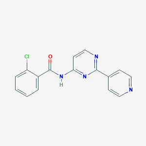 2-chloro-N-[2-(4-pyridinyl)-4-pyrimidinyl]benzenecarboxamide
