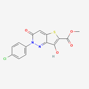 Methyl 2-(4-chlorophenyl)-7-hydroxy-3-oxo-2,3-dihydrothieno[3,2-c]pyridazine-6-carboxylate