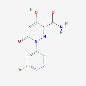 1-(3-Bromophenyl)-4-hydroxy-6-oxo-1,6-dihydropyridazine-3-carboxamide