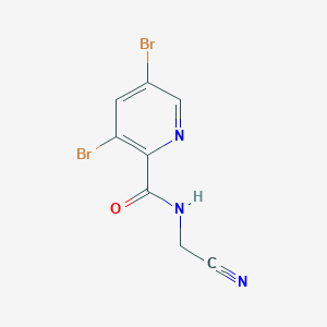 3,5-dibromo-N-(cyanomethyl)pyridine-2-carboxamide