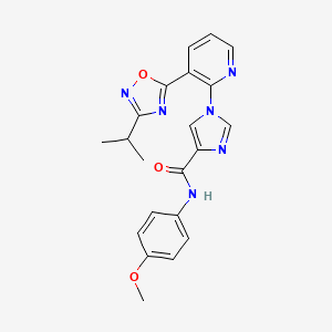 1-[3-(3-isopropyl-1,2,4-oxadiazol-5-yl)-2-pyridyl]-N~4~-(4-methoxyphenyl)-1H-imidazole-4-carboxamide