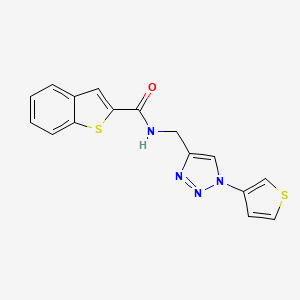 N-((1-(thiophen-3-yl)-1H-1,2,3-triazol-4-yl)methyl)benzo[b]thiophene-2-carboxamide
