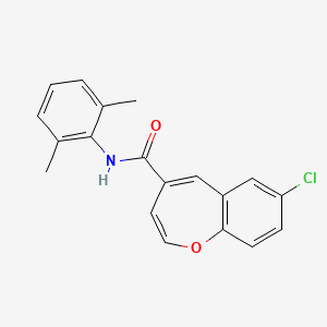 molecular formula C19H16ClNO2 B3016606 7-chloro-N-(2,6-dimethylphenyl)-1-benzoxepine-4-carboxamide CAS No. 950334-35-7