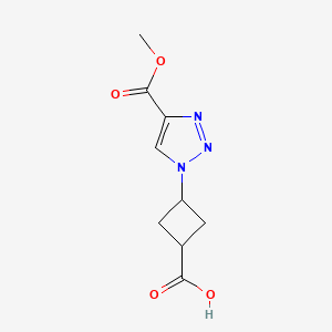 3-(4-Methoxycarbonyltriazol-1-yl)cyclobutane-1-carboxylic acid