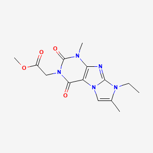 methyl 2-(8-ethyl-1,7-dimethyl-2,4-dioxo-1H-imidazo[2,1-f]purin-3(2H,4H,8H)-yl)acetate
