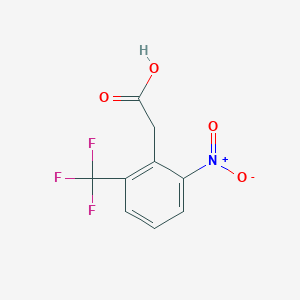 molecular formula C9H6F3NO4 B3016614 2-[2-Nitro-6-(trifluoromethyl)phenyl]acetic acid CAS No. 1214331-77-7