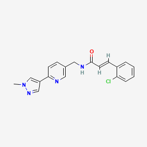 (E)-3-(2-chlorophenyl)-N-((6-(1-methyl-1H-pyrazol-4-yl)pyridin-3-yl)methyl)acrylamide