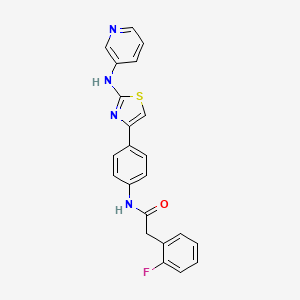 2-(2-fluorophenyl)-N-(4-(2-(pyridin-3-ylamino)thiazol-4-yl)phenyl)acetamide