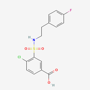 4-Chloro-3-{[2-(4-fluorophenyl)ethyl]sulfamoyl}benzoic acid