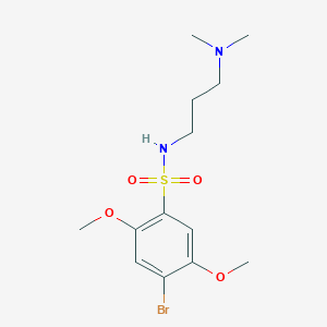 molecular formula C13H21BrN2O4S B3016644 4-bromo-N-(3-(dimethylamino)propyl)-2,5-dimethoxybenzenesulfonamide CAS No. 898638-76-1