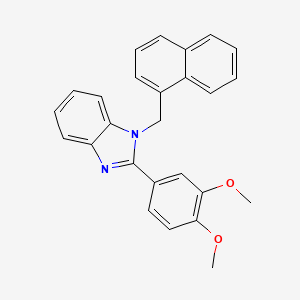 molecular formula C26H22N2O2 B3016645 2-(3,4-dimethoxyphenyl)-1-(naphthalen-1-ylmethyl)-1H-benzo[d]imidazole CAS No. 477543-06-9