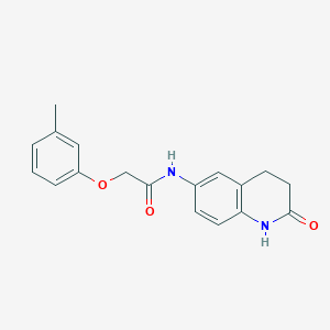 molecular formula C18H18N2O3 B3016650 N-(2-oxo-1,2,3,4-tetrahydroquinolin-6-yl)-2-(m-tolyloxy)acetamide CAS No. 921914-87-6