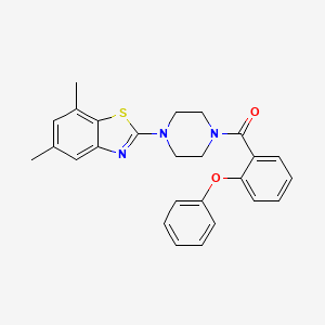 (4-(5,7-Dimethylbenzo[d]thiazol-2-yl)piperazin-1-yl)(2-phenoxyphenyl)methanone