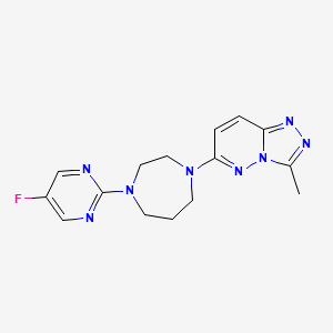 molecular formula C15H17FN8 B3016654 6-[4-(5-Fluoropyrimidin-2-yl)-1,4-diazepan-1-yl]-3-methyl-[1,2,4]triazolo[4,3-b]pyridazine CAS No. 2320177-36-2