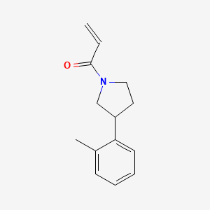 molecular formula C14H17NO B3016656 1-[3-(2-Methylphenyl)pyrrolidin-1-yl]prop-2-en-1-one CAS No. 2224326-36-5
