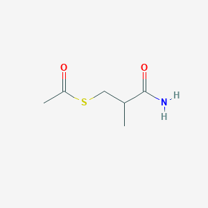 molecular formula C6H11NO2S B3016657 3-(Acetylsulfanyl)-2-methylpropanamide CAS No. 909027-82-3