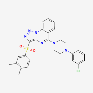 5-[4-(3-Chlorophenyl)piperazin-1-yl]-3-[(3,4-dimethylphenyl)sulfonyl][1,2,3]triazolo[1,5-a]quinazoline