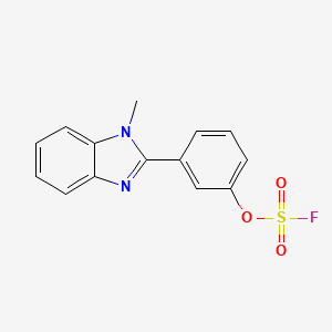 molecular formula C14H11FN2O3S B3016669 2-(3-Fluorosulfonyloxyphenyl)-1-methylbenzimidazole CAS No. 2411201-85-7