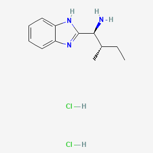 molecular formula C12H19Cl2N3 B3016672 (1S,2S)-1-(1H-Benzimidazol-2-yl)-2-methylbutan-1-amine;dihydrochloride CAS No. 2375248-32-9