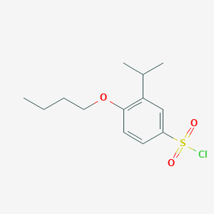 molecular formula C13H19ClO3S B3016673 4-Butoxy-3-(propan-2-yl)benzene-1-sulfonyl chloride CAS No. 1094384-92-5