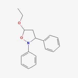 molecular formula C17H19NO2 B3016674 5-Ethoxy-2,3-diphenyltetrahydroisoxazole CAS No. 20147-43-7