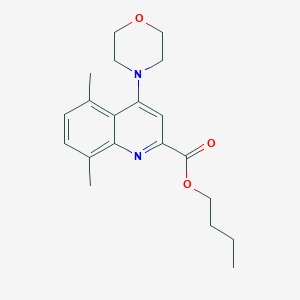 molecular formula C20H26N2O3 B3016678 Butyl 5,8-dimethyl-4-morpholinoquinoline-2-carboxylate CAS No. 887589-64-2