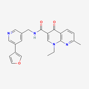 1-ethyl-N-((5-(furan-3-yl)pyridin-3-yl)methyl)-7-methyl-4-oxo-1,4-dihydro-1,8-naphthyridine-3-carboxamide