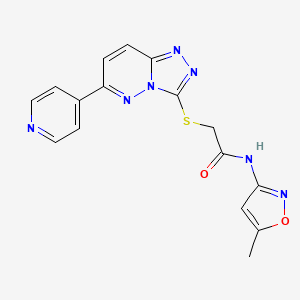 molecular formula C16H13N7O2S B3016739 N-(5-methyl-1,2-oxazol-3-yl)-2-[(6-pyridin-4-yl-[1,2,4]triazolo[4,3-b]pyridazin-3-yl)sulfanyl]acetamide CAS No. 891111-26-5