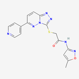 B3016739 N-(5-methylisoxazol-3-yl)-2-[(6-pyridin-4-yl[1,2,4]triazolo[4,3-b]pyridazin-3-yl)thio]acetamide CAS No. 891111-26-5