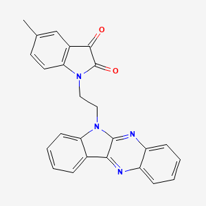 molecular formula C25H18N4O2 B3016741 1-(2-吲哚[3,2-b]喹喔啉-6-基乙基)-5-甲基吲哚-2,3-二酮 CAS No. 867042-14-6