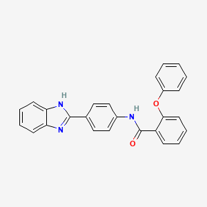 molecular formula C26H19N3O2 B3016743 N-[4-(1H-1,3-BENZODIAZOL-2-YL)PHENYL]-2-PHENOXYBENZAMIDE CAS No. 394229-41-5