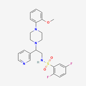 2,5-difluoro-N-[2-[4-(2-methoxyphenyl)piperazin-1-yl]-2-pyridin-3-ylethyl]benzenesulfonamide
