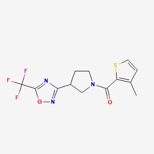 (3-Methylthiophen-2-yl)(3-(5-(trifluoromethyl)-1,2,4-oxadiazol-3-yl)pyrrolidin-1-yl)methanone