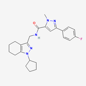 N-((1-cyclopentyl-4,5,6,7-tetrahydro-1H-indazol-3-yl)methyl)-3-(4-fluorophenyl)-1-methyl-1H-pyrazole-5-carboxamide