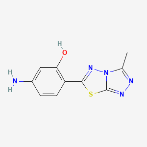 5-Amino-2-(3-methyl-[1,2,4]triazolo[3,4-b][1,3,4]thiadiazol-6-yl)phenol
