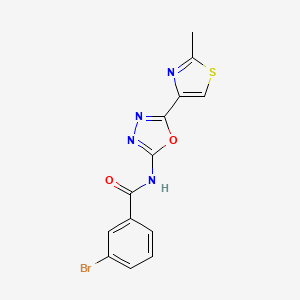 3-bromo-N-(5-(2-methylthiazol-4-yl)-1,3,4-oxadiazol-2-yl)benzamide