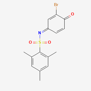 (E)-N-(3-bromo-4-oxocyclohexa-2,5-dien-1-ylidene)-2,4,6-trimethylbenzenesulfonamide