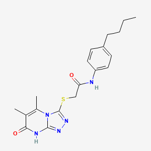 N-(4-butylphenyl)-2-((5,6-dimethyl-7-oxo-7,8-dihydro-[1,2,4]triazolo[4,3-a]pyrimidin-3-yl)thio)acetamide