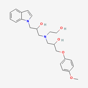 1-((2-hydroxy-3-(1H-indol-1-yl)propyl)(2-hydroxyethyl)amino)-3-(4-methoxyphenoxy)propan-2-ol