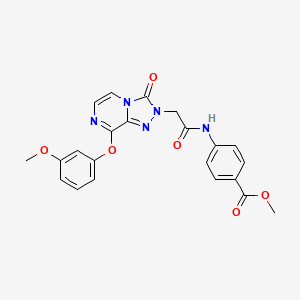 methyl 4-(2-(8-(3-methoxyphenoxy)-3-oxo-[1,2,4]triazolo[4,3-a]pyrazin-2(3H)-yl)acetamido)benzoate