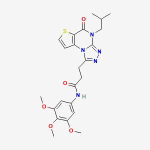 3-(4-isobutyl-5-oxo-4,5-dihydrothieno[2,3-e][1,2,4]triazolo[4,3-a]pyrimidin-1-yl)-N-(3,4,5-trimethoxyphenyl)propanamide