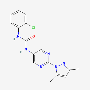 1-(2-chlorophenyl)-3-(2-(3,5-dimethyl-1H-pyrazol-1-yl)pyrimidin-5-yl)urea
