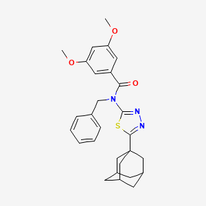 molecular formula C28H31N3O3S B3016981 N-[5-(adamantan-1-yl)-1,3,4-thiadiazol-2-yl]-N-benzyl-3,5-dimethoxybenzamide CAS No. 392320-65-9
