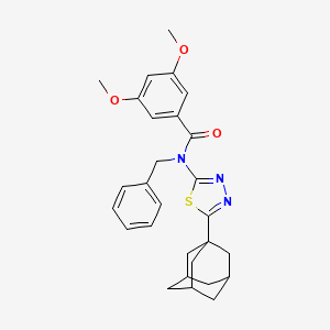 N-[5-(1-adamantyl)-1,3,4-thiadiazol-2-yl]-N-benzyl-3,5-dimethoxybenzamide