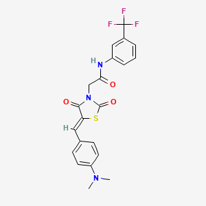(Z)-2-(5-(4-(dimethylamino)benzylidene)-2,4-dioxothiazolidin-3-yl)-N-(3-(trifluoromethyl)phenyl)acetamide
