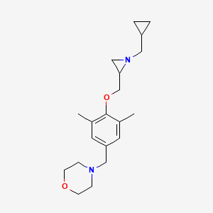 4-[[4-[[1-(Cyclopropylmethyl)aziridin-2-yl]methoxy]-3,5-dimethylphenyl]methyl]morpholine
